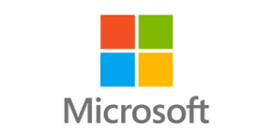 Logo Microsoft avec quatre carrés colorés au-dessus du texte "Microsoft".