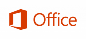 Logo de Microsoft Office avec texte "Office" en rouge et icône de fenêtre stylisée orange.