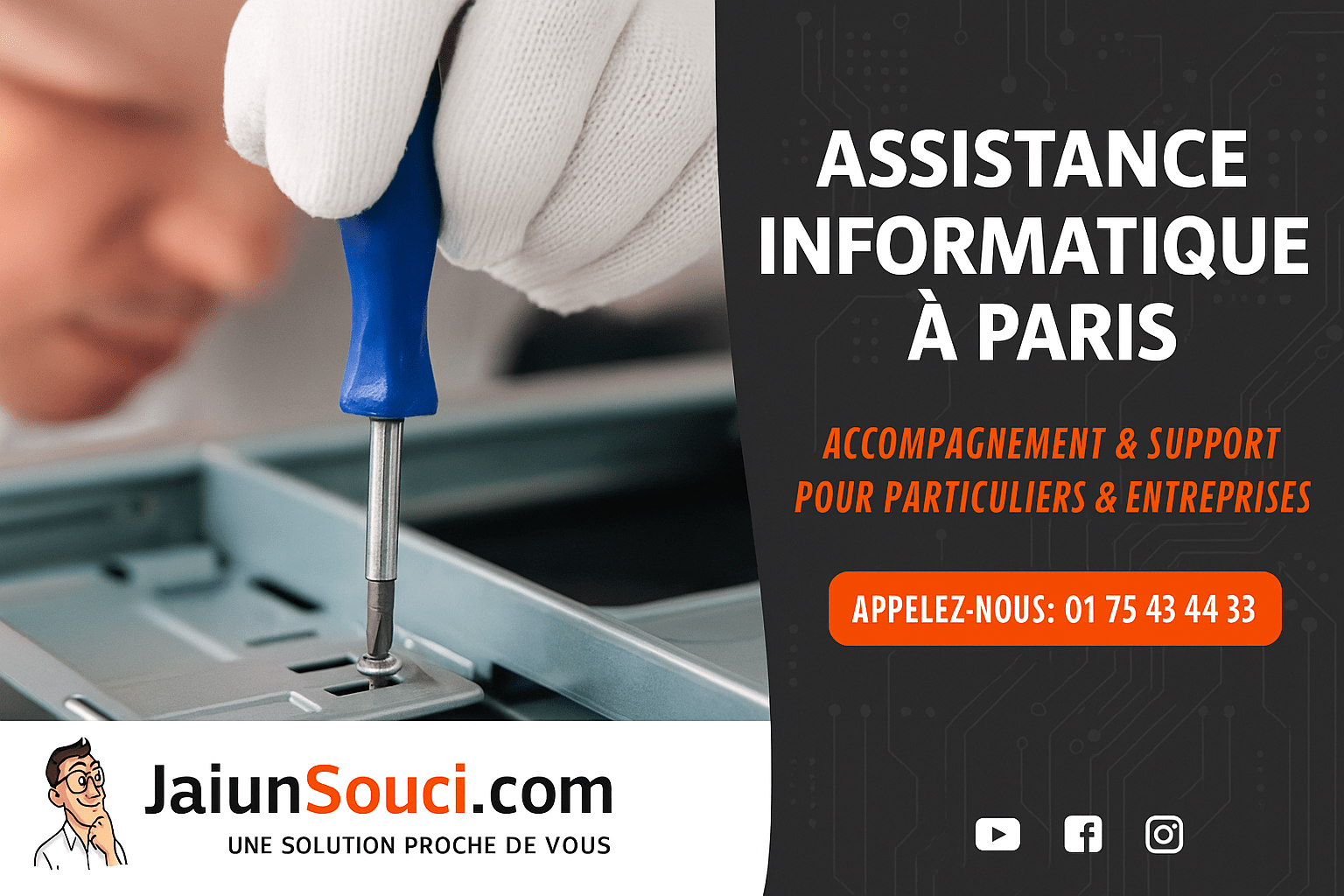 Assistance informatique à Paris, réparation et support pour particuliers et entreprises.