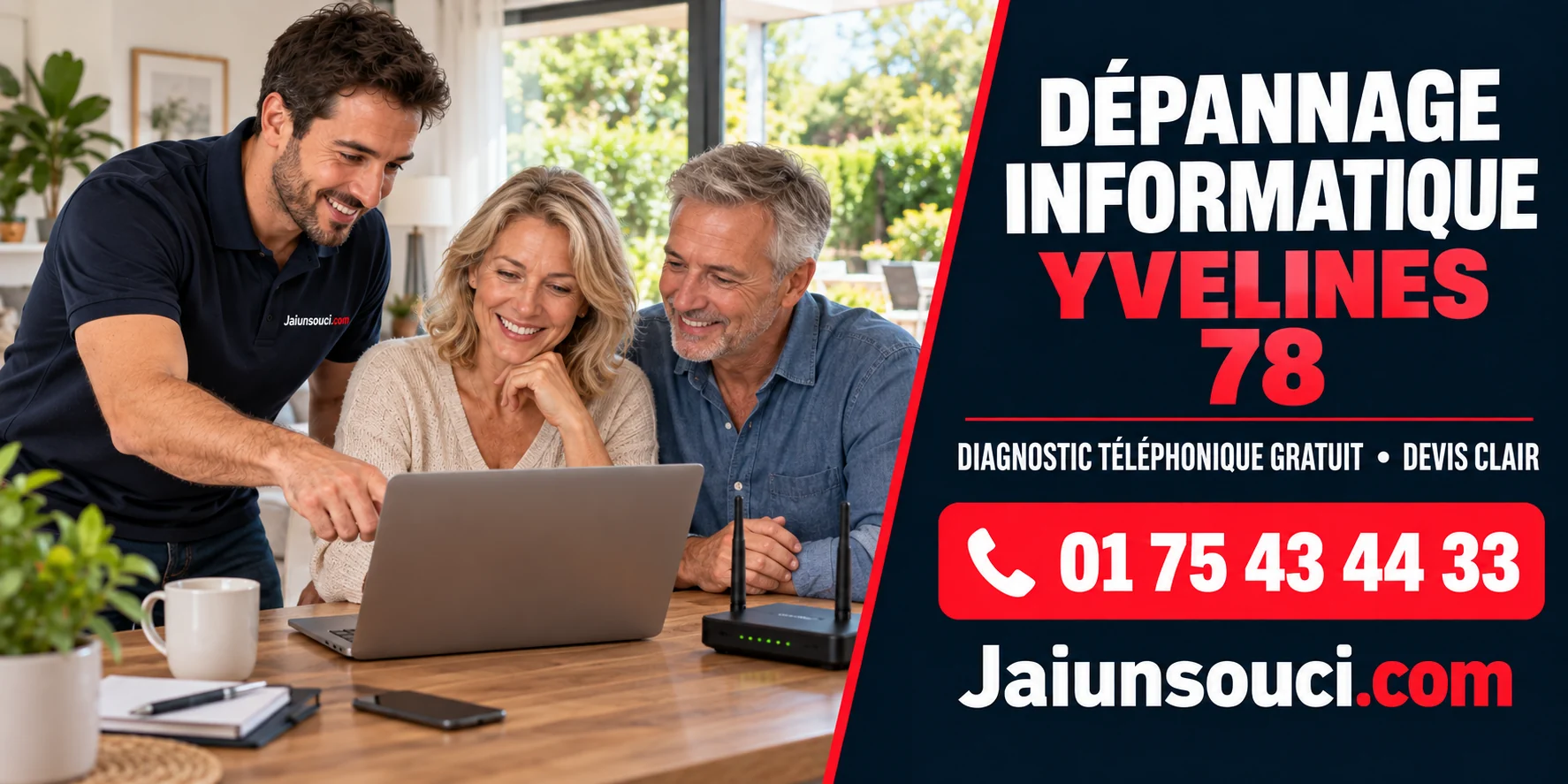 Dépannage informatique Yvelines 78 : illustration d’une assistance sur ordinateur portable à domicile
